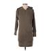 Dablju by jiniy Casual Dress - Sweater Dress: Green Dresses - Women's Size Small