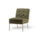 Side Chair - 17 Stories Sharidan Upholstered Tufted Side Chair Velvet, Metal in Green | 31 H x 22.5 W x 29.5 D in | Wayfair