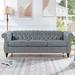 Mid-Century Modern Chesterfield 3 Seater Sofa with Tufted Back - 84"Wx33"Dx28"H
