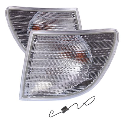 Bestprice 2x Blinkleuchte vorne weiß ohne Lampenträger [Hersteller-Nr. 10420155] für Mercedes-Benz