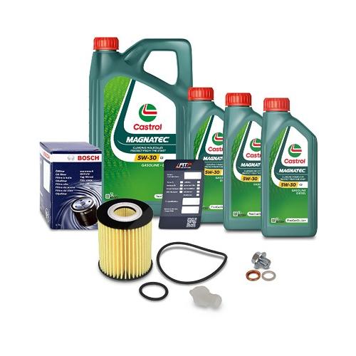 Bosch Ölfilter+Schraube+8 L Castrol Magnatec 5W-30 C2 für Toyota