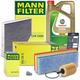 Mann-filter Inspektionspaket A + 5L CASTROL EDGE FST 5W-30 LL für Audi