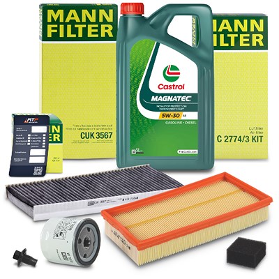 Mann-filter Inspektionspaket A+5L CASTROL MAGNATEC 5W-30 A5 [Hersteller-Nr. 10492872] Image