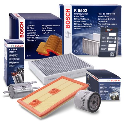 Bosch Inspektionspaket Filtersatz SET B [Hersteller-Nr. 10493503] für Audi, Seat, Skoda, VW