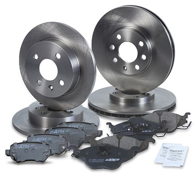 Bestprice Bremsscheiben + Bremsbeläge Vorne + Hinten [Hersteller-Nr. 10603472] für Opel