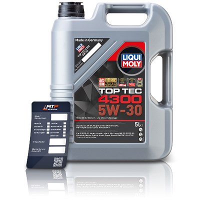 Liqui Moly 5 L Top Tec 4300 5W-30 + Ölwechsel-Anhänger [Hersteller-Nr. 3741] Image