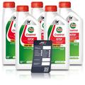 Castrol 5x 1 L GTX 5W-40 A3/B4 + Ölwechsel-Anhänger [Hersteller-Nr. 15218E]