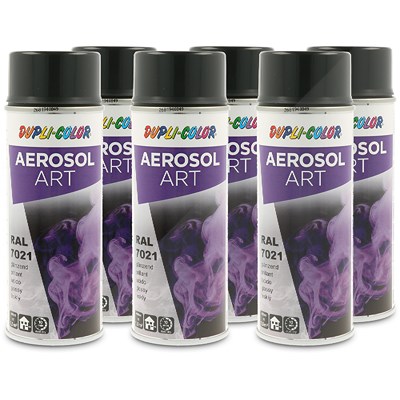 Dupli Color 6x 400ml Aerosol Art RAL 7021 schwarzgrau glänzend [Hersteller-Nr. 741296]