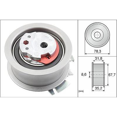 Schaeffler Ina Spannrolle, Zahnriemen [Hersteller-Nr. 531062830] für Audi, Chrysler, Dodge, Jeep, Mitsubishi, Seat, Skoda, VW Image