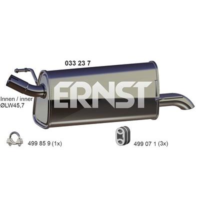 Ernst Endschalldämpfer [Hersteller-Nr. 033237] für Opel Image