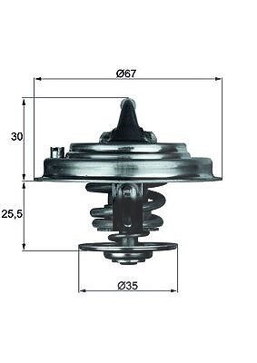 Mahle Thermostat, Kühlmittel [Hersteller-Nr. TX3482D] für Audi, VW Image