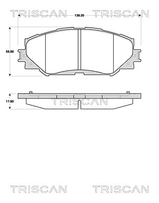 Triscan Bremsbelagsatz, Scheibenbremse [Hersteller-Nr. 811013070] für Subaru, Toyota, Lexus Image