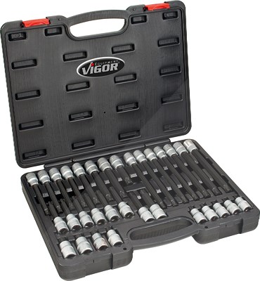 Vigor RIBE Schraubendreher-Einsatz Satz 32-tlg. M5 - M14 [Hersteller-Nr. V2201] Image