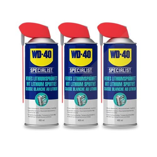 Wd-40 3x 400ml Weißes Lithiumsprühfett [Hersteller-Nr. 49390/25NBA]