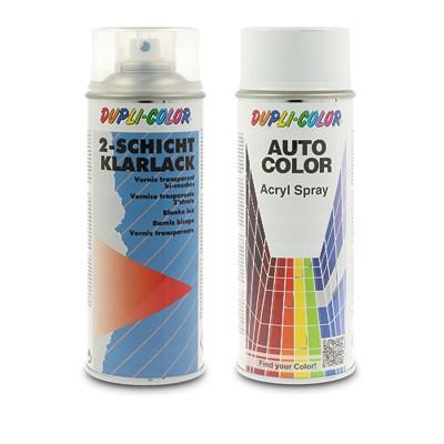 Dupli Color 400 ml Auto-Color Lack weiß-grau 1-0465 + 400ml 2-Schicht-Klarlac Image