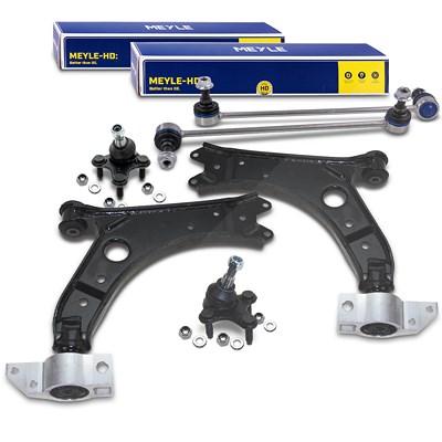 Atec 2x Querlenker +Traggelenk +MEYLE Koppelstangen vorne für Audi, Seat, Skoda, VW Image