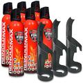 Reinoldmax 6x 750ml Feuerlöschspray STOP FIRE + 3x Wandhalter