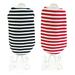 Dog Shirt Striped Clothes Stretchy Vests for Small Medium Large Dogs Boy Girl Cat Apparel Soft Cotton Puppy T-Shirts Lightweight Pet Tank Top Outfit Pack-2 Black & Red xlï¼ŒG144216