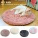 Mairbeon Dog & Cat Cushion Bed Warming Cozy Soft Round Bed Calming Fluffy Faux Fur Plush Animal Cushion for Small Medium Dogs and Cats Indoor Outdoor 15.7 Multicolor