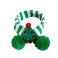 Pet Knitted Wool Striped Christmas Scarf Cat Dog Christmas Tree Senior Adjustable Collar Bib Puppy Dog Collar College Dog Collars Custom Embroide Dog Collar Dog Collar for Small Dogs with Name Collar