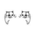 DTBPRQ Earrings for Women Fashion Ladies Silver Stud Pet Cat Design Collar Hook Women Earrings Temperament Jewelry Y2K Jewelry Hoop Sterling Silver Earrings