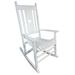 Leigh Country TX 85171 Heartland Adult Outdoor Porch Rocker with Star Cutout White