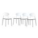 Christopher Knight Home Westlake Outdoor Plastic Stacking Dining Chairs (Set of 4) by White