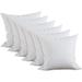 Elegant Comfort 26 x 26 Pillow Inserts - Set of 6 - Square Form Throw Pillow Inserts with Poly-Cotton Shell and Siliconized Fiber Filling - Ideal for Couch and Bed Pillows 26 x 26 inch