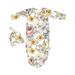 nsendm Floral Knot Sleeve Sleep With Hat Knotted Baby For 03 Set Sleepwear Sleeping Home Stroller Blankets for Toddlers F One Size