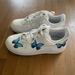 Nike Shoes | Nike Air Force 1 White With Blue Butterfly Men’s 7.5 / Women's 9 New!! | Color: Blue/White | Size: 7.5