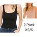 Free People Tops | 2 Pack Free People Intimately Square One Seamless Cami Tank Nude & Black Xs/S | Color: Black/Tan | Size: 2 Pack Xs/S