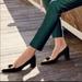 J. Crew Shoes | J Crew Avery Colorblock Suede Pointy Toe Tassel Front Block Heel Pump Shoes | Color: Black/Tan | Size: 7.5