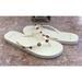 Tory Burch Shoes | New Tory Burch Ivory White Jelly Multicolor Studded Thong Sandals Size 10m, $178 | Color: Cream | Size: 10