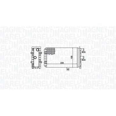 Magneti Marelli Wärmetauscher, Innenraumheizung [Hersteller-Nr. 350218475000] für VW Image