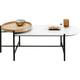 Kare Couchtisch Layered 128x55cm Couch-& Sofatische, Teilholz u. MDF, Schwarz, 45x128x55cm