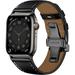 YuiYuKa Compatible with Leather Apple Watch Bands 44mm 38mm 40mm 45mm 42mm 41mm 49mm for Women Men Genuine Leather Replacement Butterfly Buckle Strap for iWatch Series Ultra 8 7 SE 6 5 4 3 2 1 Nike