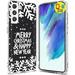 TalkingCase Slim Case Compatible for Samsung Galaxy S21 FE 5G Glass Screen Protector Incl Merry Christmas Print Lightweight Soft USA