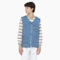 Dickies Men's Denim Zip Front Vest - Light Size XS (TER05)