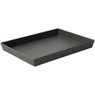 LloydPans 12" x 18" x 1" Hard Coat Anodized Aluminum Grandma-Style Pizza Pan with Pre Seasoned Tuff-Kote® Finish H76F-12X18X1-PSTK