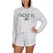 Women's Concepts Sport Cream Green Bay Packers Visibility Long Sleeve Hoodie T-Shirt & Shorts Set