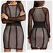Free People Dresses | Free People Mesh Illusion Bodycon Lace Dress | Color: Black | Size: M