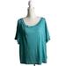 Free People Tops | New! Free People We The Free Women's Oversize Cut Out Top Boxy Green Aqua Tee | Color: Blue/Green | Size: M