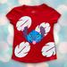 Disney Shirts & Tops | Disney Stitch Girl’s Glitter Tee Shirt Top Size Xs 4/5 | Color: Blue/Red | Size: Xsg