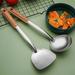 QXXSJ 2Pc Stainless Steel Cooking Spoon Spatula, Wooden Handle Anti-Scalding Spoon Spatula | Wayfair HJX-131