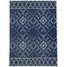 Blue Rectangle 8' x 10' Kitchen Mat - Foundry Select Moroccan Diamond Kitchen Mat 96.0 x 120.0 x 0.08 in/white | Wayfair