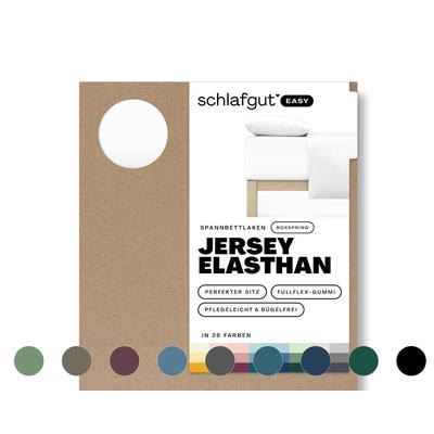 schlafgut »Easy« Jersey-Elasthan Spannbettlaken für Boxspring XL / 615 Blue Mid