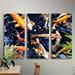 Red Barrel Studio® Koi by George Zucconi 3 Piece Print Set on Canvas Canvas, Cotton in White/Brown | 36 H x 54 W x 1.5 D in | Wayfair