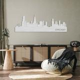 Hokku Designs Chicago Skyline Wall Décor, Synthetic in Gray/White | 36 H x 12 W x 0.12 D in | Wayfair 309460A846CB409AAE43C1BCA841068C