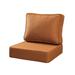 Bay Isle Home™ Indoor/Outdoor Seat Cushion Polyester in Brown | 6 H x 24 W x 24 D in | Wayfair 34048E5D49194804BD425D192D328FC4