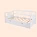 YD Teck Twin Size Daybed Wood Bed w/ Two Drawers in White | 34 H x 42 W x 79 D in | Wayfair LP000057AAK